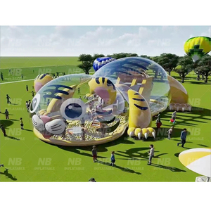 Parque de Juegos Inflable Transparente Comercial con Diseño de Cerdo, Carpa de Burbujas para Niños con Pelotas Oceánicas, Parque de Obstáculos Inflable - Product Image 6
