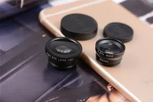 En çok satan özel LOGO evrensel lensler 10X makro 180 derece 0.67X geniş açı akrilik 3-In-1 Lens tüm Smartphone