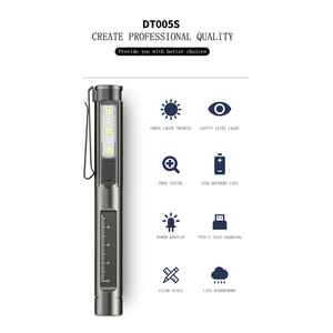 Lampe d'examen médical portable de type stylo avec règle intégrée, lampe de travail COB, lampe torche <span class=keywords><strong>LED</strong></span> EDC d'urgence pour camping en extérieur, lumière UV - Product Image 2
