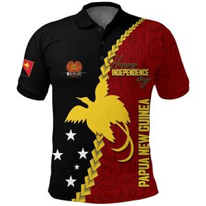<span class=keywords><strong>Polo</strong></span> Personalizzata della Papua Nuova Guinea, Stile Polinesiano, Leggenda della Papua Nuova Guinea, Colore Rosso con Croce - Product Image 2