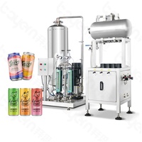 Machine de remplissage de boissons gazeuses et d'eau pétillante pour canettes métalliques à anneau de tirage, machine de remplissage de liquides mélangés