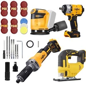 <span class=keywords><strong>Kit</strong></span> combinado de herramientas eléctricas inalámbricas sin escobillas 4 en 1, pulidora, llave de impacto, amoladora recta y sierra de calar con accesorios - Product Image 1