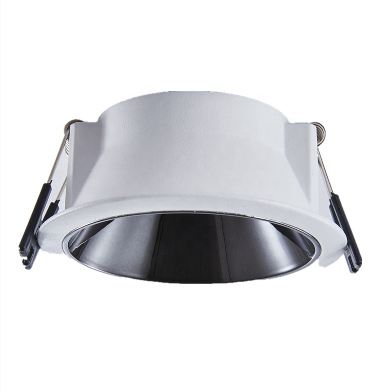 Foco LED de fábrica de fabricación profundo Antigare Cromo Negro fijo MR16 vivienda LED GU10 Downlight marco MR16 Retrofit de vivienda