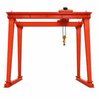 Grue portique robuste SDCRANE 5 tonnes avec moteur et boîte de vitesses, hauteur de levage 12m, portée 30m, commande au sol et à distance, alimentation triphasée 380V