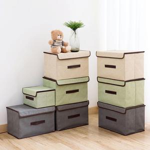 Non Woven Fabric <b>Storage</b> Box Rectangle Foldable Dustproof Clothing Organizer For Home And Car Use Small Size Solid Color - Product Image 1