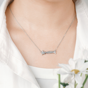 Joyería al por Mayor Personalizada, Precio de Mayoreo, Colgante de Plata de Ley 925 con Baño de Rodio, Diseño Simple y Moderno, con Zirconia en Forma de Estrella Fugaz de Alta Calidad - Product Image 2