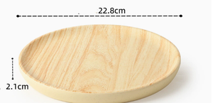 Assiettes anti-chute en mélamine, style grain de bois, vaisselle japonaise pour fondue et barbecue, utilisation en buffet - Product Image 2