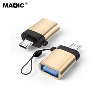 Venta caliente Micro USB2.0 adaptador Micro USB2.0 hombre a USB3.0 adaptador hembra OTG Conector Micro USB adaptador OTG para móviles los teléfonos
