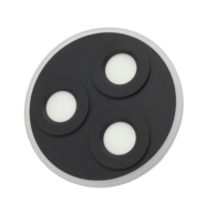 Plafonnier rond 12V LED, panneau dôme à trois anneaux à montage en surface pour cabine de bateau de caravane de camping-car