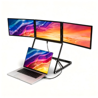 Moniteur triple écran 15,6 pouces FHD 1080P, moniteur portable de voyage pour ordinateurs portables, ultra-fin externe pour ordinateur portable PC Mac Phone PS5 Pro