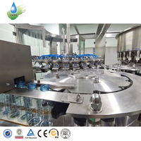 Ligne de production remplissante entièrement automatique 3 en 1 pour petite entreprise Machine d'embouteillage d'eau minérale pure en plastique