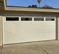Porte de garage sectionnelle en acier moderne minimaliste automatique avec isolation thermique, multicolores, sur mesure, pour usage résidentiel et commercial