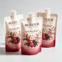 Pochette à bec verseur personnalisée imprimée, emballage alimentaire de qualité supérieure, étanche et refermable pour jus, sauces, yaourts et boissons