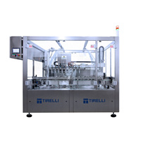 Machine de remplissage automatique linéaire Tirelli Guja 30ml 1000ml, pistons doseurs volumétriques pneumatiques en acier inoxydable et plastique