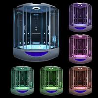 Porte en verre transparent Salle de bain Cadre en aluminium Cabine de douche moderne avec porte coulissante à vapeur Salle de bain Cabines de douche complètes