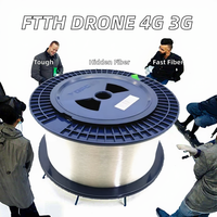 Dron FTTH económico 4G 3G G657B3 G657A1/A2 0,3/4/5/9mm monomodo Nylon PVC equipo de fibra óptica transparente