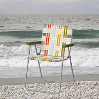Chaise de plage OEM pliable, portable, confortable, durable, en tissu Oxford, avec structure en acier, pour les voyages, le parc, la détente, impression personnalisée, légère