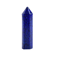Prisme hexagonal simple de 33 mm en cristal brut, sculpté à la main, décoration de bureau Feng Shui, pierre précieuse énergétique démagnétisante pour le yoga