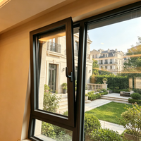 Fenêtre à bascule haute sécurité avec système de verrouillage multiple, charnière renforcée pour maison
