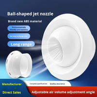 Diffuseur d'air circulaire moderne en plastique pour plafond, buse de pulvérisation CVC, diffuseur œil-de-bœuf – Durable et réglable pour salon et sous-sol