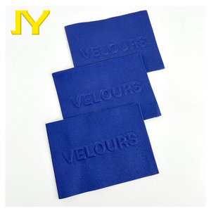 Tùy chỉnh sang trọng chất lượng cao 3D dập nổi nhãn dệt cổ tag với 3D logo thương hiệu cho hành lý quần vải ăn mặc vớ giày mũ - Product Image 5