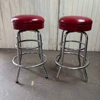 Tabouret de bar pivotant à double anneau chromé avec logo personnalisé, vente en gros d'usine, tabouret de magasin