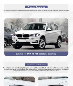 Para X5-F15 2014-2018, Conjunto de Luces LED de Circulación Diurna y Señal de Giro, Nuevo Tipo de Faro Modificado para Parachoques, 1 Año de Garantía, 4000 Lm, 3000K - Product Image 6