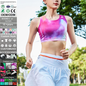 Camiseta Deportiva de Malla Sublimada de Color Sólido con Cuello en V y Logotipo Personalizado de Alta Calidad para Mujer - Product Image 1