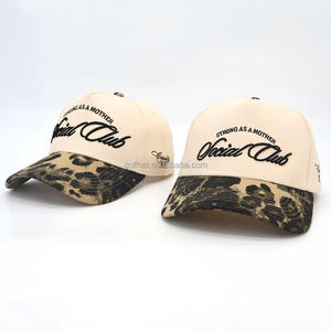 Casquettes de baseball bicolores à 5 panneaux avec logo personnalisé OEM ODM, broderie 3D, structure rigide, 100 % coton, Gorras, chapeaux de sport - Product Image 3