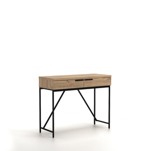 Mesa de Consola Moderna con 2 Cajones y Patas de Metal Dorado para Entrada - Product Image 2