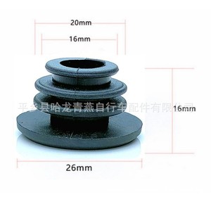 Bicycle Handlebar <b>Plugs</b> 22.2mm Black <b>Rubber</b> For Mountain Bikes - Product Image 5