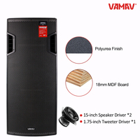 VAMAV Bocinas N215 Activo Altavoz De Rango Completo 15 Pulgadas Alta Potencia De Madera 800W Profesional DJ Sonido Sistema