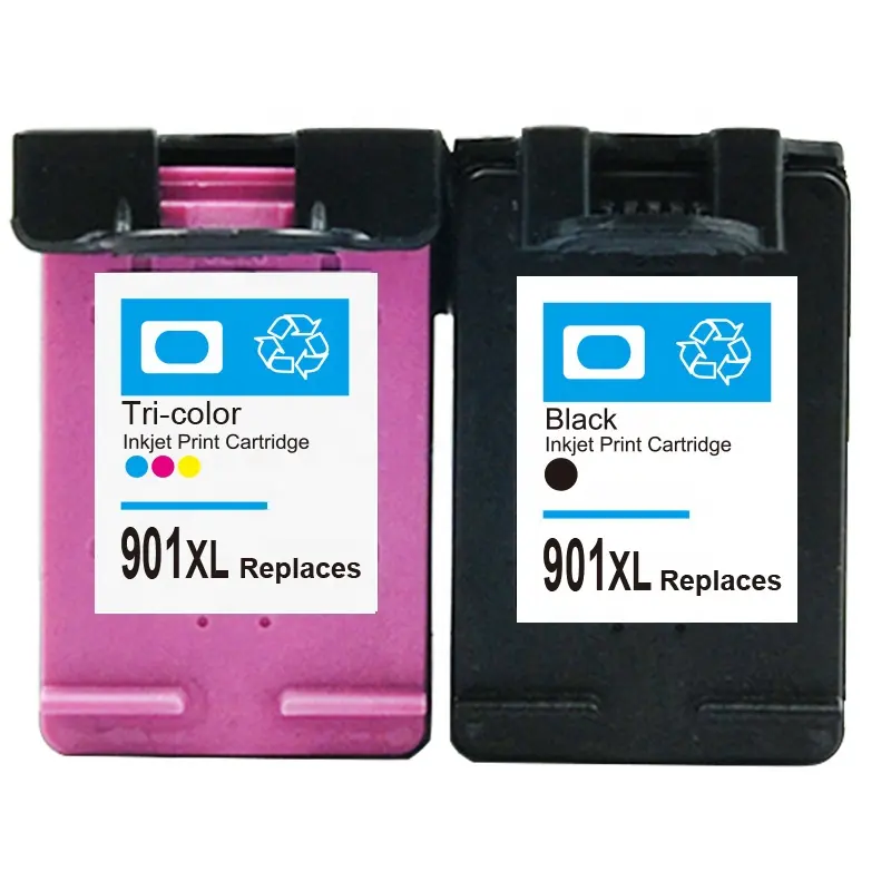 Hictor 901xl Ink Cartridge Black For Hp 901 Ink Cartridge Hp901 Tri-color Ink Cartridges