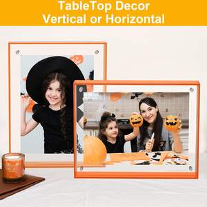 Cadre <span class=keywords><strong>photo</strong></span> flottant en <span class=keywords><strong>acrylique</strong></span> personnalisé, écologique, imperméable, translucide, néon, coloré, pour bureau, table, décoration murale - Product Image 4