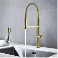 2026 Style Luxe Doré 360 °   Robinet de cuisine à jet rotatif avec valve en céramique à un seul orifice pour le lavage de la vaisselle