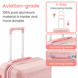 Stock disponible aux États-Unis, livraison gratuite, ensembles de bagages 4 pièces (14/20/24/28), coque rigide légère, serrure TSA, support dropshipping - Product Image 5