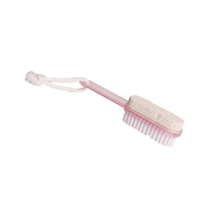 Cepillo de baño con cerdas y piedra pómez, mango largo, herramienta exfoliante para ducha y masaje, 16x3x3,5 cm - Product Image 4