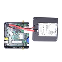 Fansız Mini Bilgisayar Dört Çekirdekli Intel Celeron J5005 6 USB Bağlantı Noktası LPDDR4 RAM Windows 10 HTPC TV Kutusu Stokta