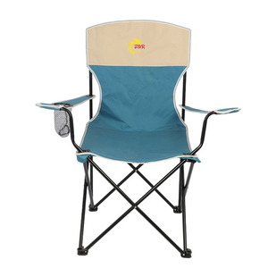 Outdoor <strong>Folding</strong> Steel Tube <strong>Armchair</strong> 16mm Portable Garden Beach Camping Chair Multi-Color for Fishing BBQ Picnic - Product Image 4