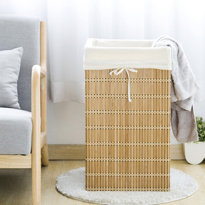 Có thể gập lại wicker lưu trữ ráp tre giặt giỏ cản trở - Product Image 6