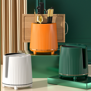 Soportes y estantes de almacenamiento de cocina a la venta, cesta de armario giratoria, estante, cuchara de sopa, tabla de cortar, soporte para palillos, todo de plástico - Product Image 3