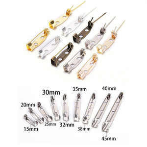 Pin de Joyería de Hierro con Orificio, Chapado en Plata, Oro, Bronce Antiguo, Rodio, KC y Gunmetal, Hebilla de Seguridad para Joyería Creativa DIY - Product Image 2