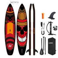Tabla de Paddle Surf Inflable Personalizada de Doble Capa con Textura de Fibra de Carbono de 11 Pies, Fabricada en Weihai