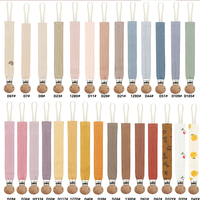 Tali Pengikat Mainan Bayi yang Aman, Rantai Penjepit Empeng Bergaya, Tali Pengikat Mainan Gigitan, Penjepit Kayu, Penahan Empeng yang Nyaman