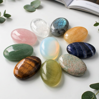 Cristaux d'améthyste naturelle ovale polie à l'ancienne de Namzi, Chine, pour l'énergie curative, le Feng Shui, les fournitures de Wicca et de sorcellerie (lot de 10 pièces)