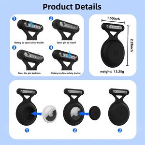 Support étanche pour AirTag, broche dissimulée pour AirTag pour enfants, vêtements pour personnes âgées, pour Apple AirTag, housse de suivi GPS, broche d'infirmière, étui - Product Image 5