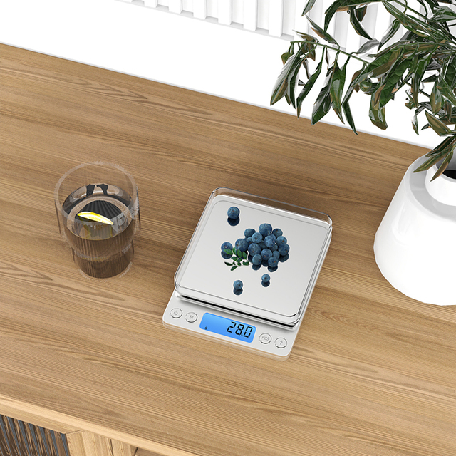 Professional 3kg 0.1g Digital Kitchen Scale Stainless Steel ABS Smart Bluetooth Food Weighing Nutritional LCD Display Scale