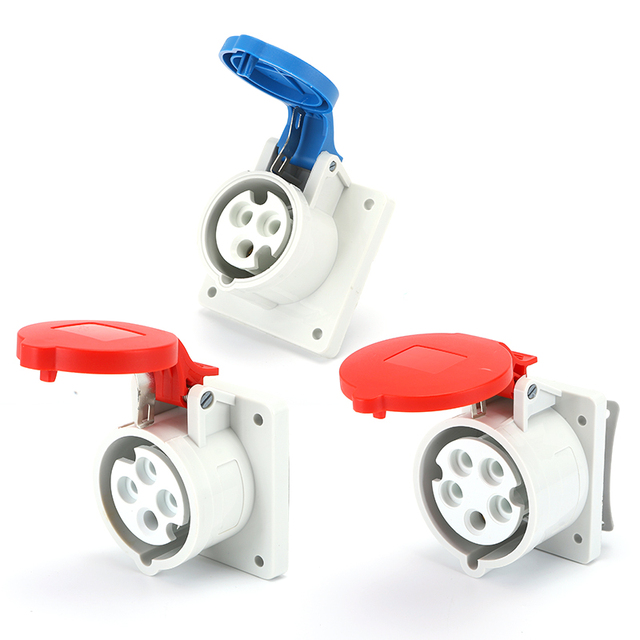 IP644 6H MENEKNESS wall socket straight socket 220v 380v industrial mobile socket 3251 3241industrial male P+E+N 3p 4p