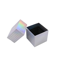 Boîtes à chocolat carrées en papier rigide en carton Boîtes d'emballage cadeau de parfum de bijoux holographiques personnalisés Boîtes cadeau de Noël