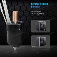 Pemanas Keramik Blok Pemanas Lapisan Tembaga 0.4Mm Nosel Lapisan Tembaga Aksesori Suku Cadang Printer 3d Kit Hotend untuk K1/K1 Max